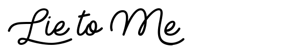 Lie to Me font preview